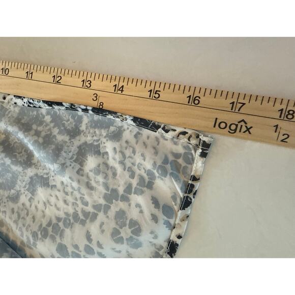 Adrienne Landau Slip Dress Maxi Black White Snakeskin Print Size‎ S Sexy Silky - Picture 13 of 13